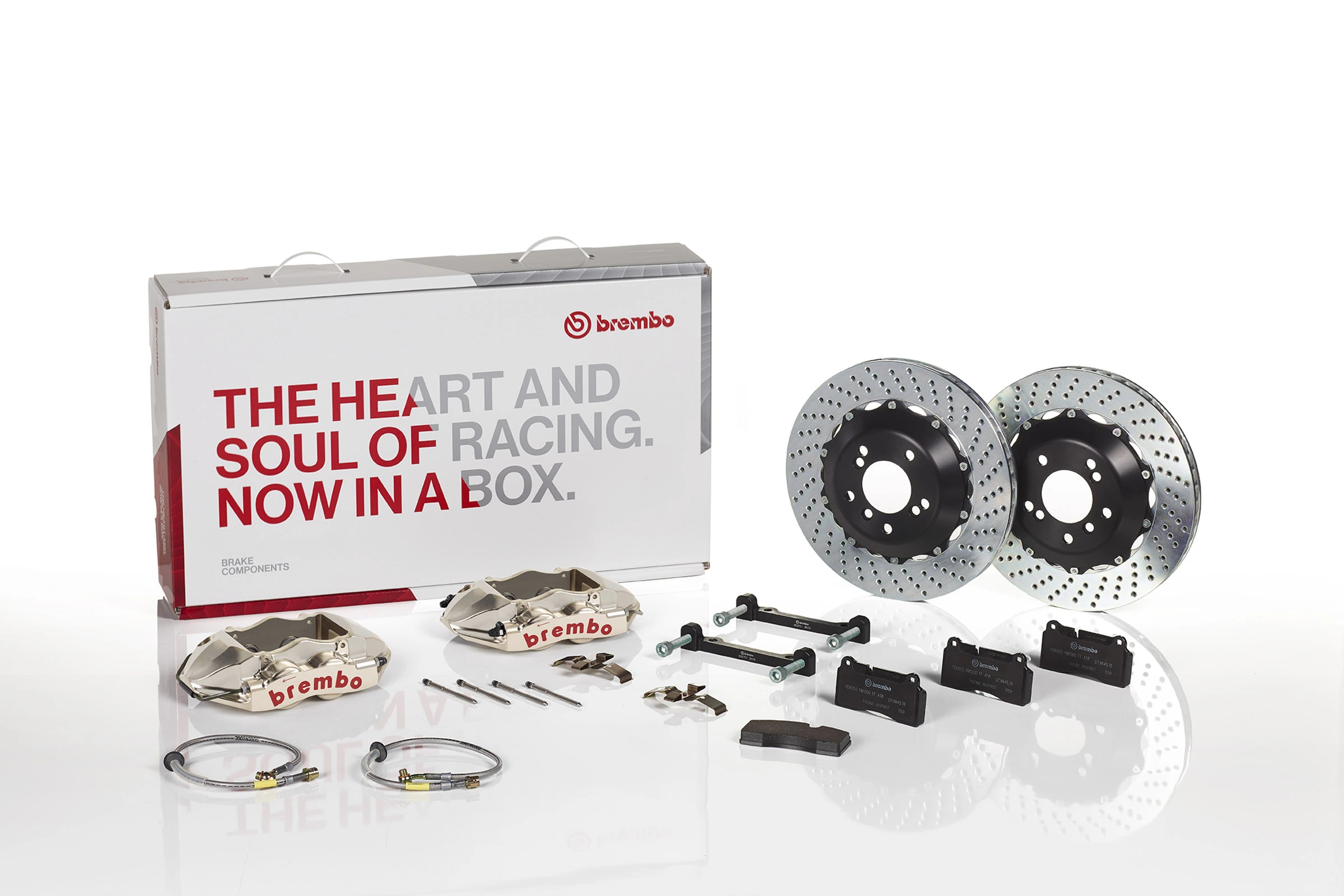 Комплект экономичных тормозов UPGRADE, GT | R4 | D BREMBO 2P1.8037AR